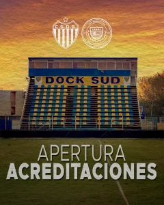 Acreditaciones Dock Sud vs Deportivo Camioneros